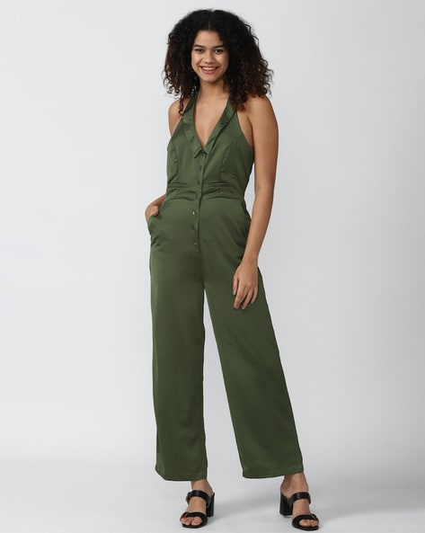 Forever 21 green jumpsuit fashion