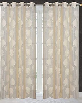 jars collections Set of 2 Leaf Pattern Blackout Door Curtains-picture-39