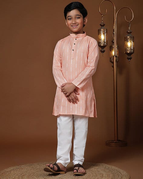 PRO-ETHIC(STYLE DEVELOPER) Boys Self-design Kurta Pyjama Set
