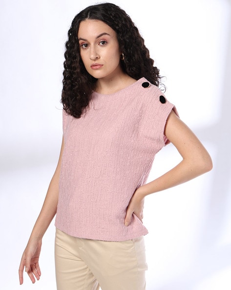 Women Patterned Relaxed Fit Round-Neck T-Shirt