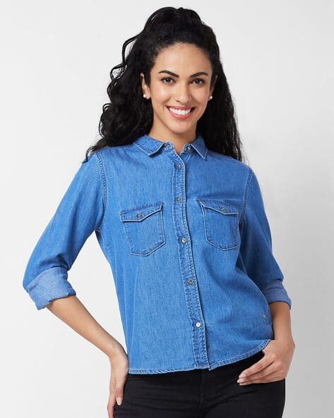Buy Blue Shirts for Women by SPYKAR Online