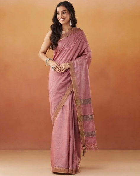 Fabindia Women Fabindia Pink Silk