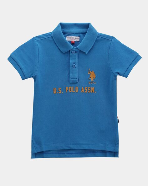 Boys Regular Fit Cotton Polo T-Shirt