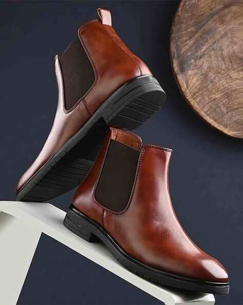 FOXYFOOT Men Chelsea Boots with Synthetic upper