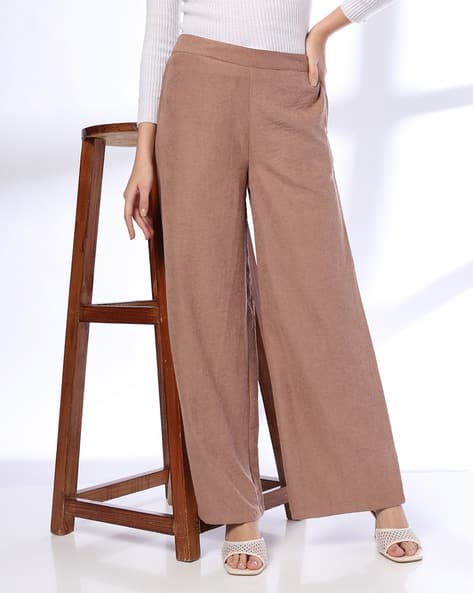 Buy Brown Trousers Pants for Women by Fig Online
