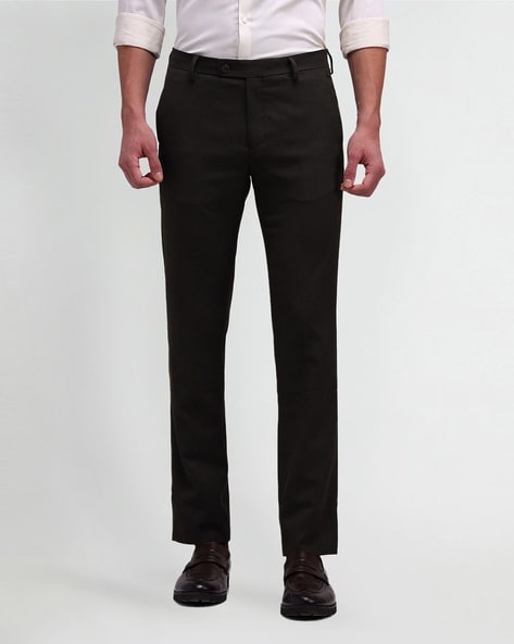 Arrow Men Slim Fit Flat-Front Trousers