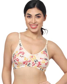 Women Floral Print Everyday T-Shirt Bra