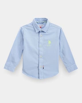 u.s. polo assn. Boys Regular Fit Cotton Shirt with Embroidered Logo-picture-13