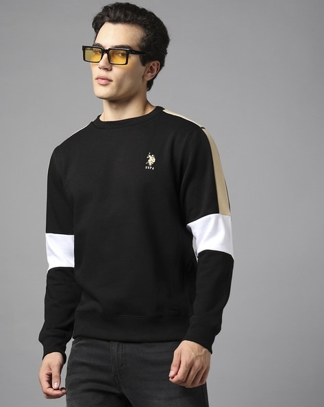 Men Logo Print Regular Fit Sweatshirt