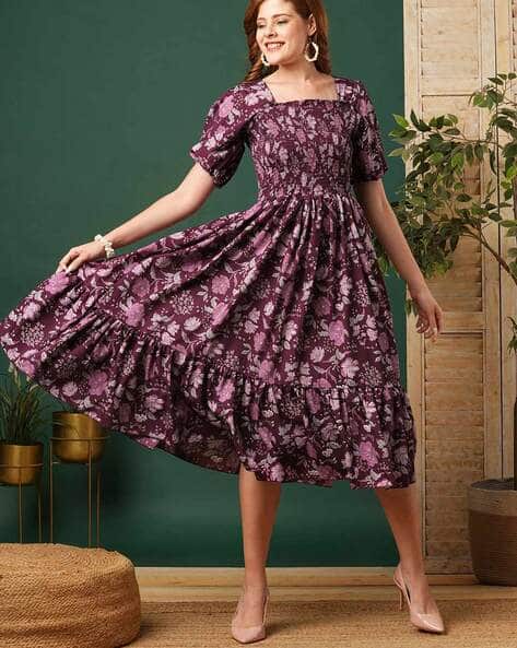 Buy ptvize Women Fit and Flare Dress Online | Ajio.com