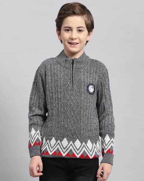 Buy Grey Sweaters Cardigans for Boys by MONTE CARLO Online