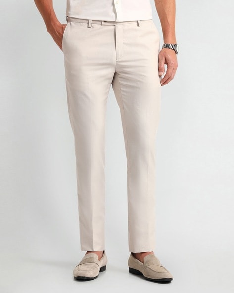 Arrow Men Tapered Fit Flat-Front Trousers