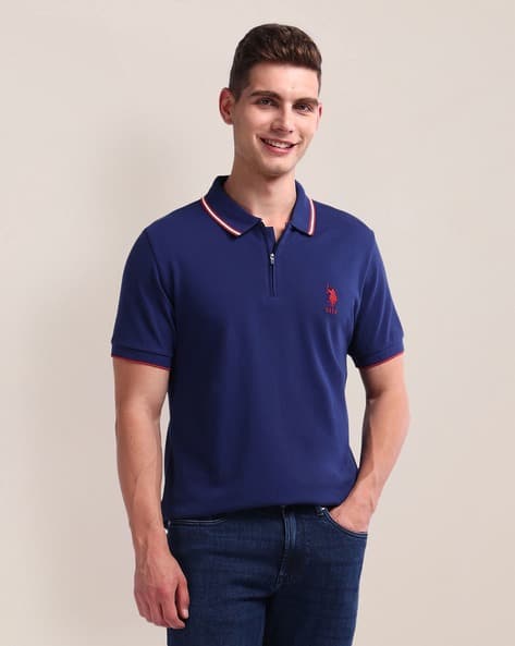 U.S. Polo Assn. Men Slim Fit Polo T-Shirt with Logo Embroidery