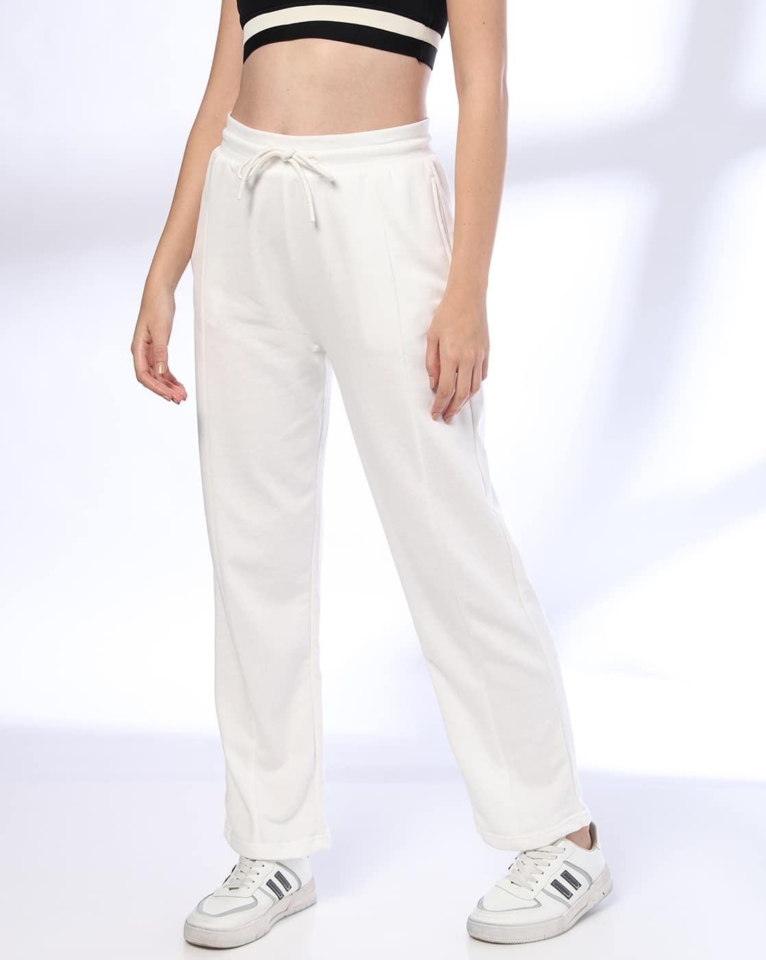 Buy Off White Track Pants for Women by Teamspirit Online | Ajio.com
