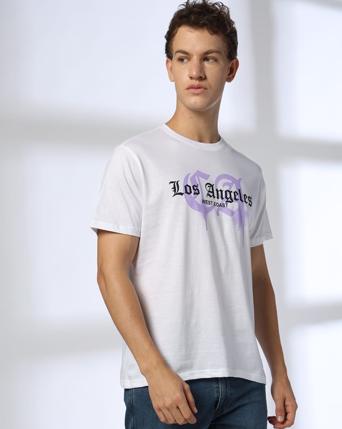 Buy DNMX Men Typographic Print Regular Online | Ajio.com