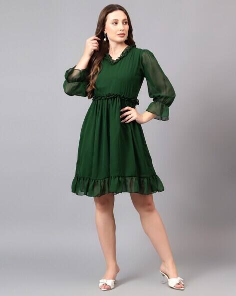 Buy Green Dresses for Women by Bright Nex Online | Ajio.com