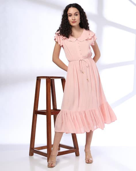 westside pink dress Bombay Paisley by Westside Embroidered Pink Dress