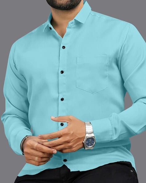 Buy Turquoise Shirts for Men by Brucella Online