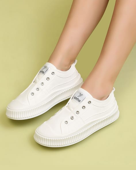 Canvas Shoes Ladies Slip On Skate Shoes Off White Cream Vans Black