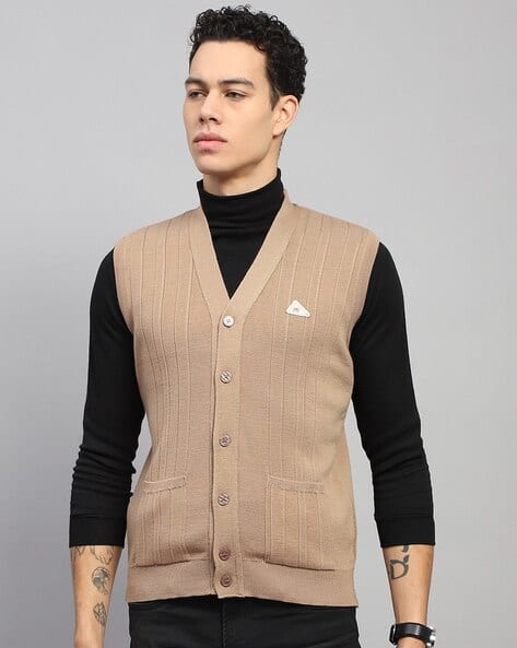 Buy Beige Sweaters Cardigans for Men by Monte Carlo Online