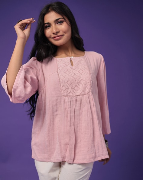 Zari Woman Self-design A-line Tunic