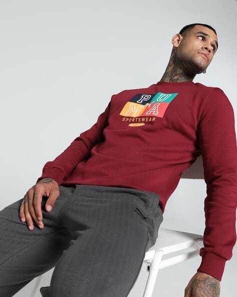 Puma Men Graphic Crew-Neck Sweatshirt