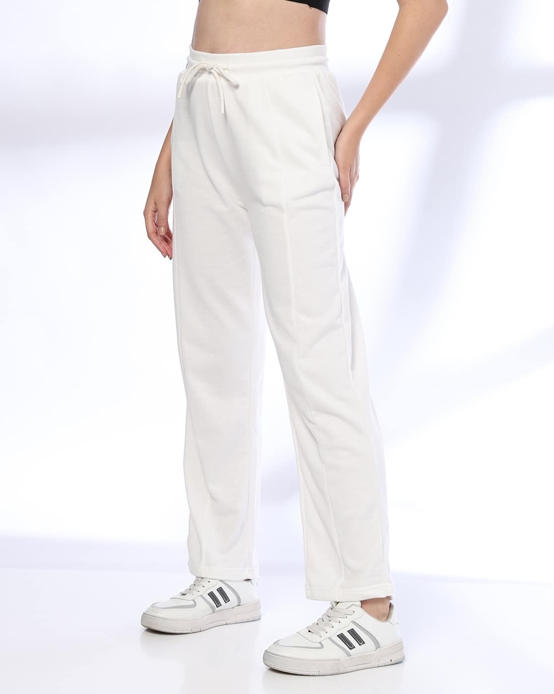 Buy Off White Track Pants for Women by Teamspirit Online