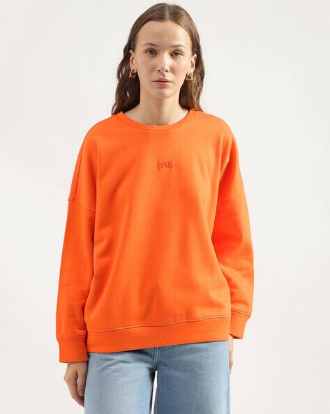 Pull Manches 3/4 United Colors Of Benetton - Laine Mélangée Orange - Taille S/M - Occasion Très Bon état