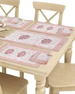 Set of 6 Floral Print Table Napkins