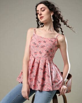 nyrika Women Floral Print Regular Fit Peplum Top-picture-23