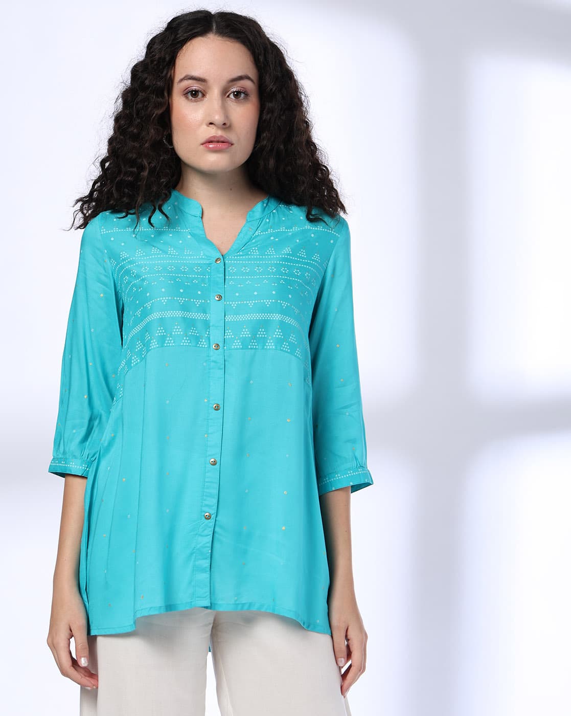 Buy Teal Shirts, Tops & Tunic for Women by SIYAHI Online | Ajio.com