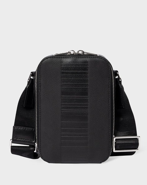 Buy PAUL SMITH Small Mini Flight Leather Bag Black Color Men