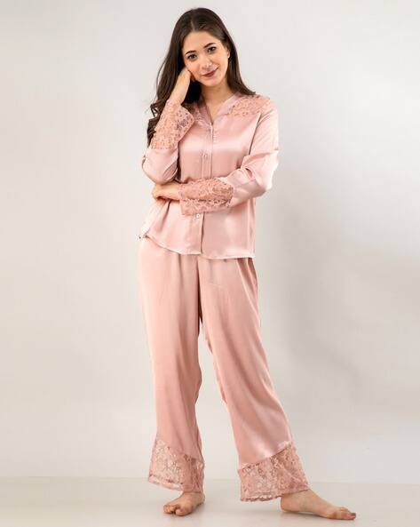 Women Self-Design Shirt Pyjamas Set