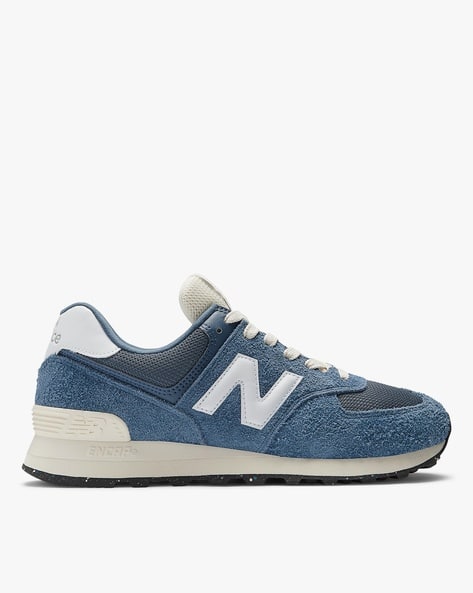 Buy NEW BALANCE 574 Lace-Up Walking Shoes | Blue Color Men | AJIO LUXE