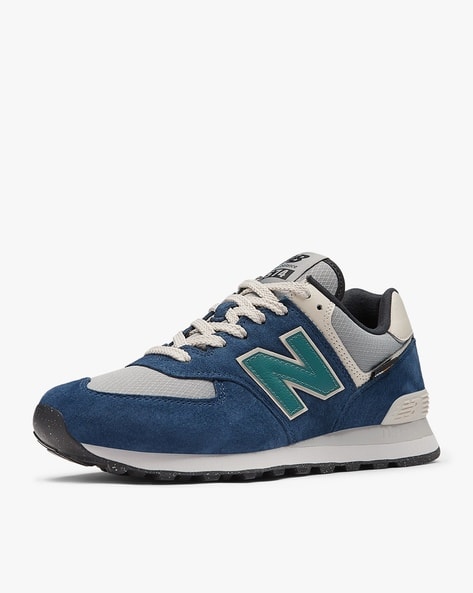 Buy NEW BALANCE 574 Lace-Up Walking Shoes | Blue Color Men | AJIO LUXE