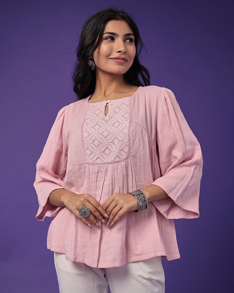 Zari Woman Self-design A-line Tunic