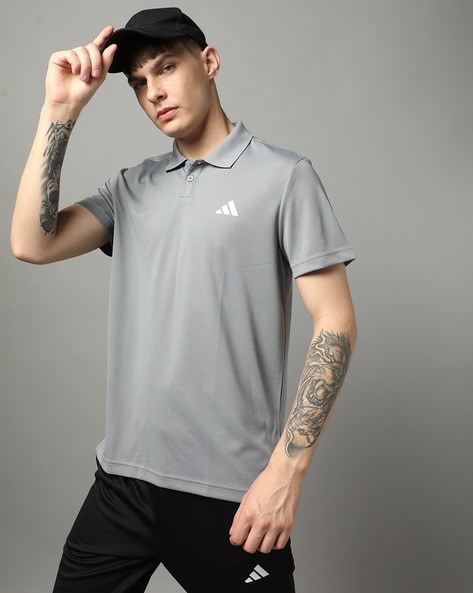 Adidas Men Logo Print Polot-Shirt