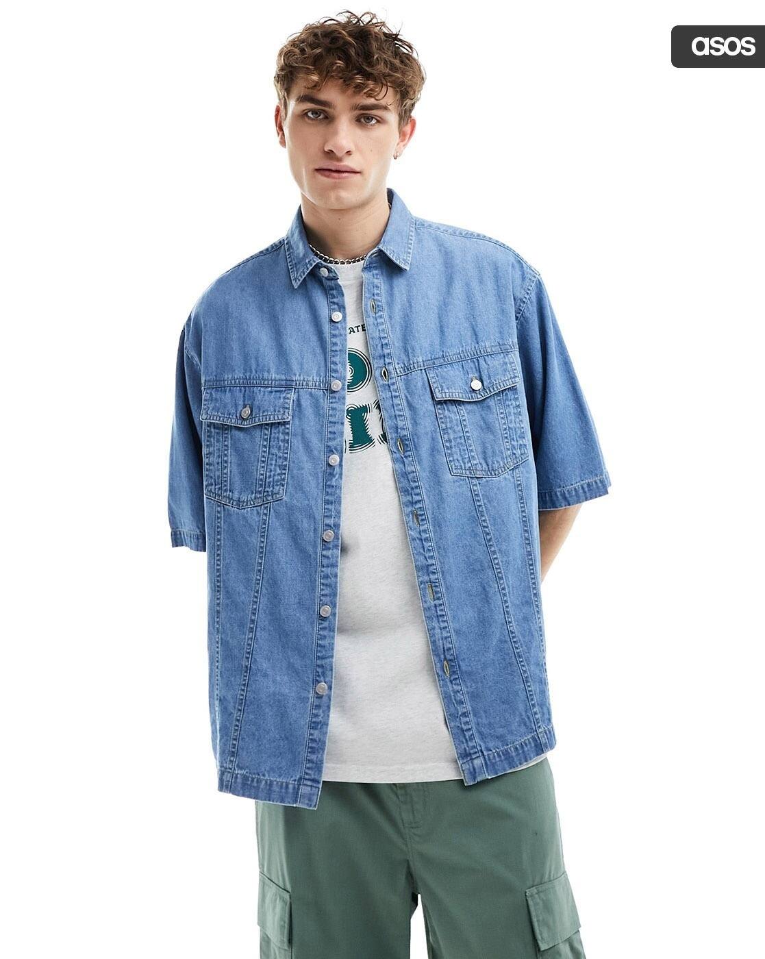 asos denim top