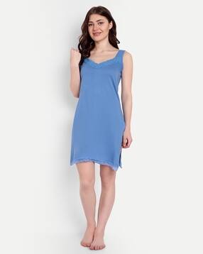 blazon Women Dress Slip with Lace Trim-picture-31