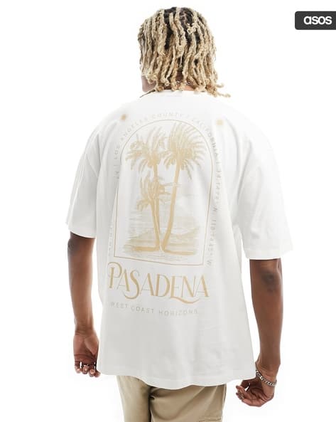 ASOS DESIGN Men Back Pasadena Print Oversized T-Shirt