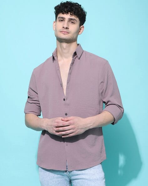 Voroxy X AG Men Striped Regular Fit Shirt