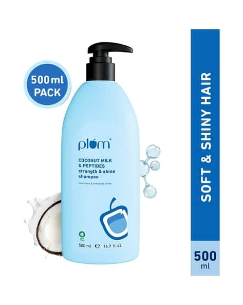 Plum Peptides Shampoo with Coconut Milk for Dry Rough Hair 22x softer