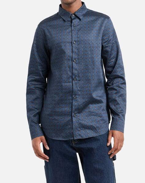 Men All-Over Brand Print Regular Fit Shirt