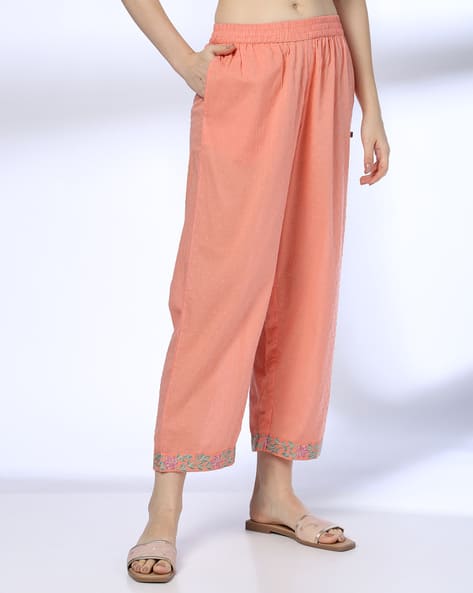 Buy Peach Pants for Women by AVAASA MIX N' MATCH Online | Ajio.com