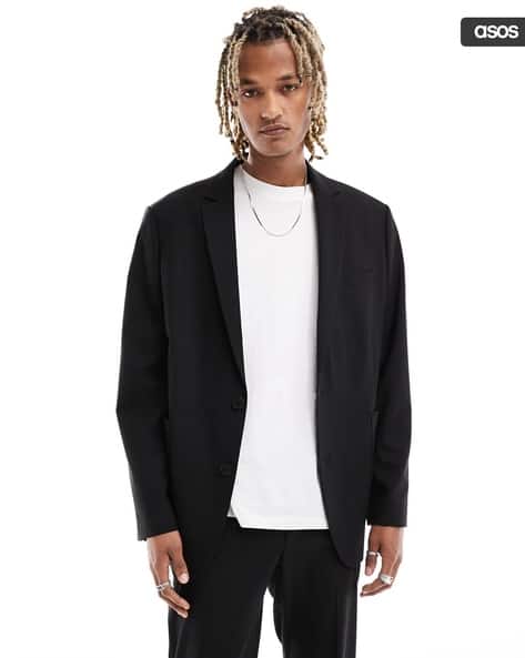 Men Oversized Single-Breasted Blazer