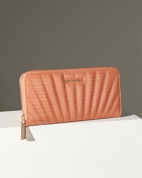 ALLEN SOLLY Women Reptilian Zip-Around Wallet