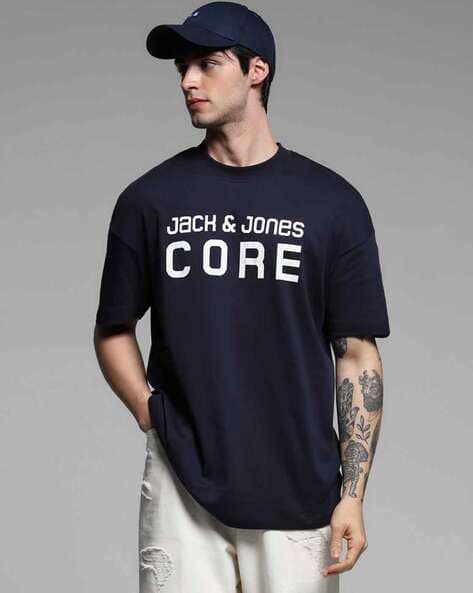 Men Oversized Fit Crew-Neck T-Shirt