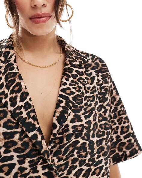 asos animal print top