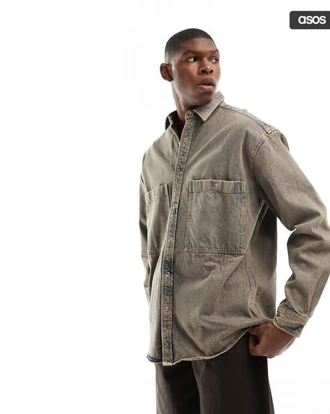Buy Brown Shirts for Men by ASOS DESIGN Online | Ajio.com