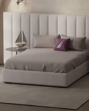nautica 250 TC Super King Size Bedsheet with Pillow Covers-picture-14